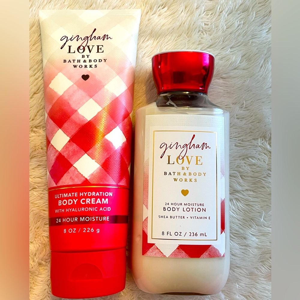 New! Bath and Body Works Gingham Love Set